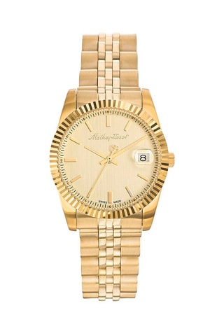 Montre à quartz en acier Mathy Doré