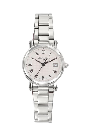 Montre à quartz en acier 316L City Metal - Argenté et blanc