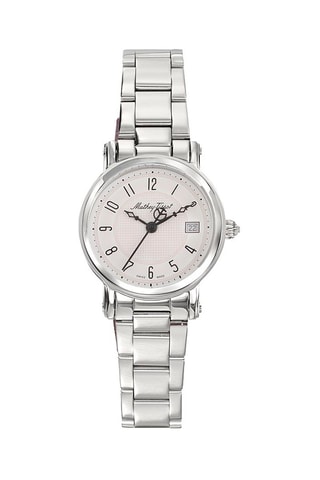 Montre à quartz en acier City Metal Argenté et blanc