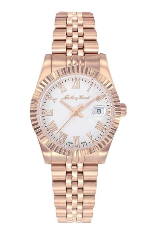 Relógio de quartzo em aço Ronda 585 H3 - Dourado-rosa