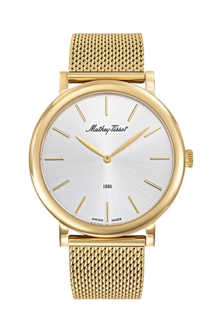 Relógio de quartzo em aço - Dourado e branco