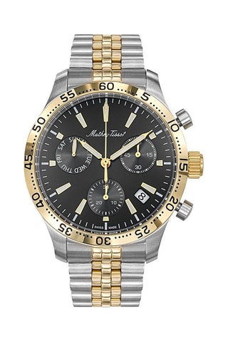 Relógio de quartzo em aço Tipo 22 Cronógrafo - Prateado e dourado