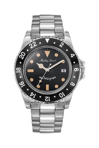 Relógio de quartzo em aço Mathy Vintage - Prateado e preto