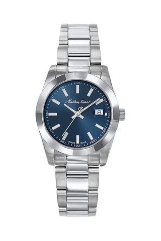 Relógio de quartzo em aço Mathy I   Prateado e azul