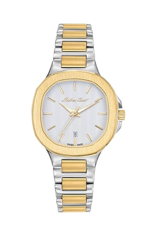 Reloj de cuarzo de acero 316L Evasion - Plateado y blanco