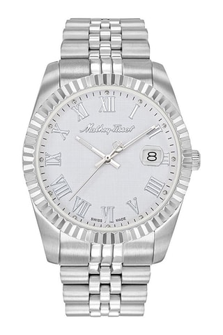 Relógio de quartzo em aço Ronda 515 H3 - Prateado