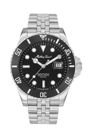 Relógio de quartzo em aço Prateado e preto