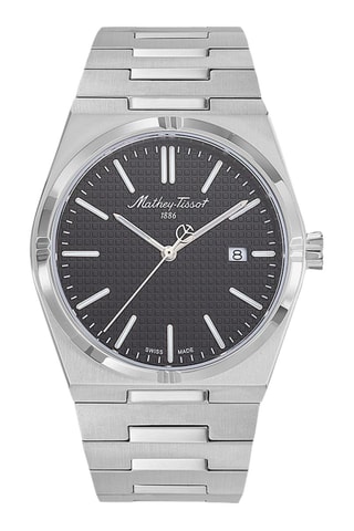 Relógio de quartzo em aço Zoltan - Prateado e preto