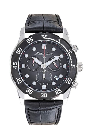 Relógio de quartzo em couro - Preto