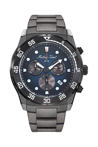 Relógio de quartzo em aço - Cinzento e preto