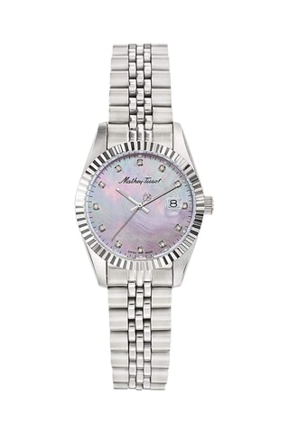 Relógio de quartzo em aço - Prateado