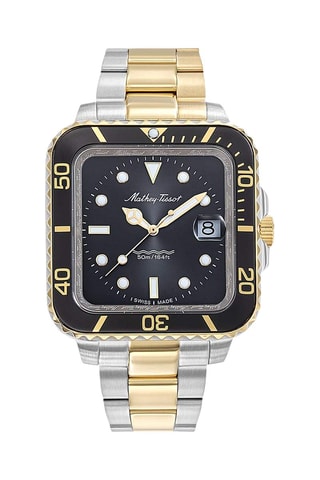 Relógio de quartzo em aço - Prateado e dourado