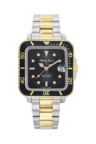 Reloj de cuarzo de acero - Plateado y dorado