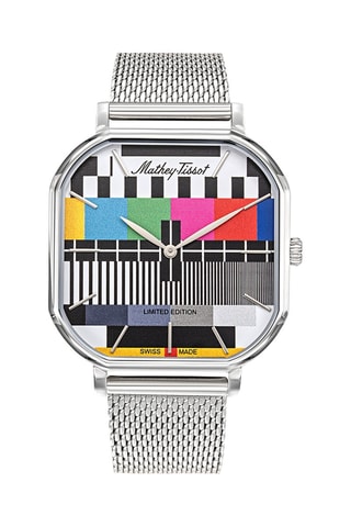 Relógio de quartzo em aço - Prateado e preto