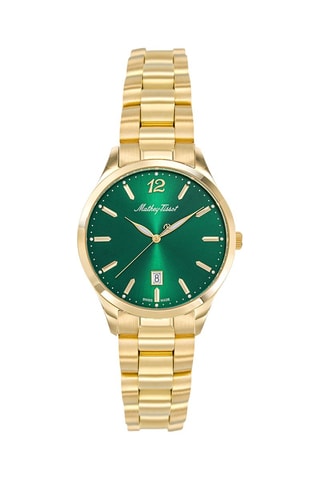 Reloj de cuarzo de acero - Dorado y verde