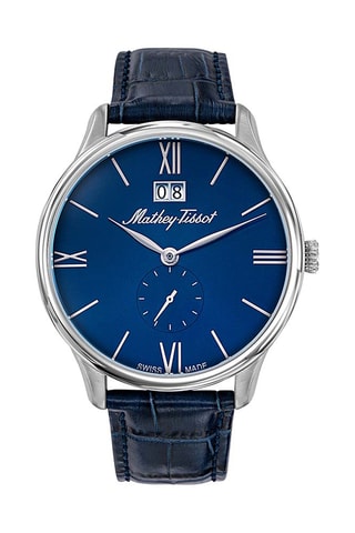 Montre à quartz en acier - Bleu et argenté