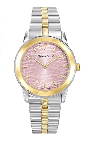 Relógio de quartzo em aço - Prateado e dourado