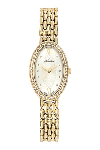 Relógio de quartzo em liga - Dourado e branco