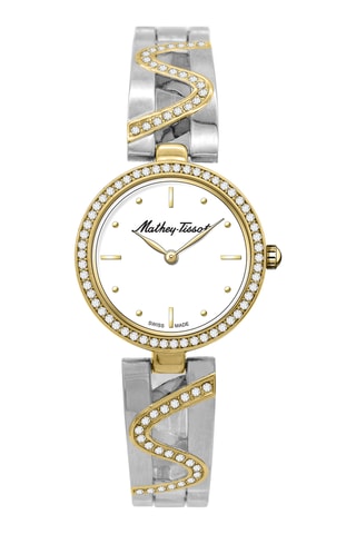 Relógio de quartzo em liga - Prateado e dourado