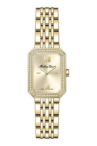 Reloj de cuarzo de metal aleado - Dorado