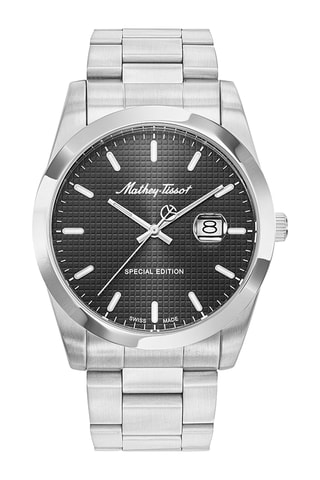 Relógio de quartzo em aço - Prateado e preto