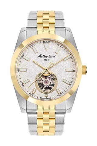 Relógio automático de aço - Prateado e dourado