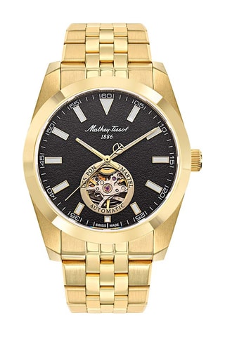 Relógio automático de aço - Dourado e preto