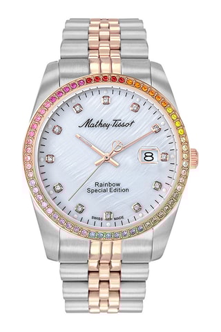 Relógio de quartzo em aço - Prateado e dourado