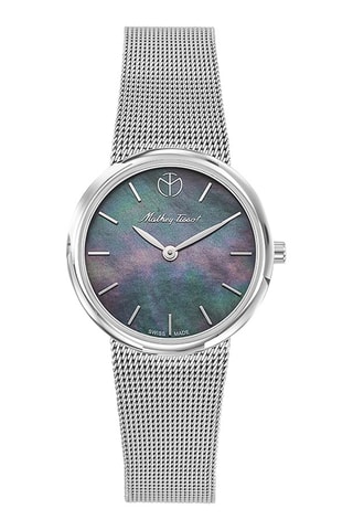 Relógio de quartzo em aço - Prateado e verde