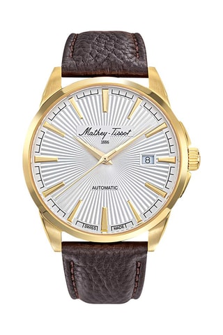 Montre automatique en cuir - Marron et doré