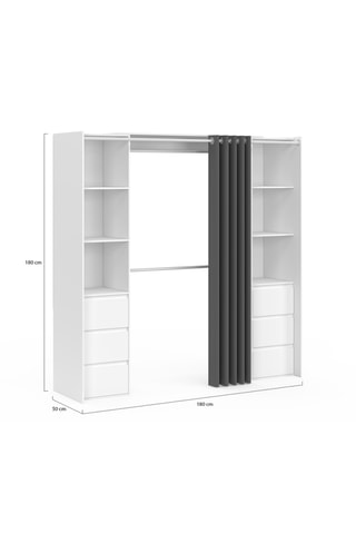 Armário 6 gavetas Iris - 180 x 180 x 50 cm