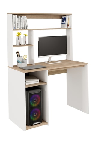 Secretária com prateleiras de arrumação Danny - 100 x 50 x 143 cm