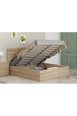 Cama com arrumação com sommier Sicilia - Área de deitar 140 x 190 cm