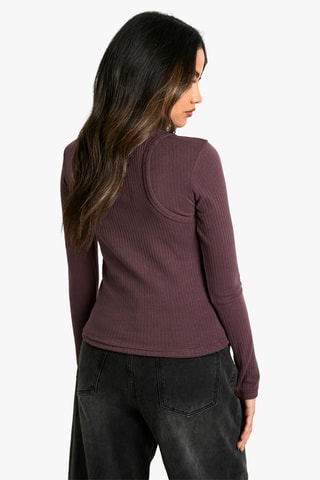 Maglia effetto trompe-l’œil - Bordeaux