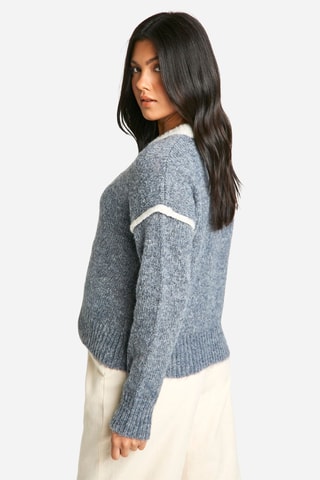 Maglia - Grigio melange e bianco