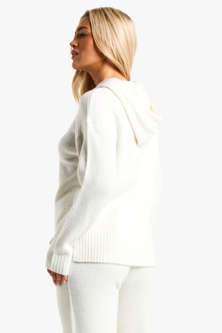 Maglia con cappuccio - Ecrù