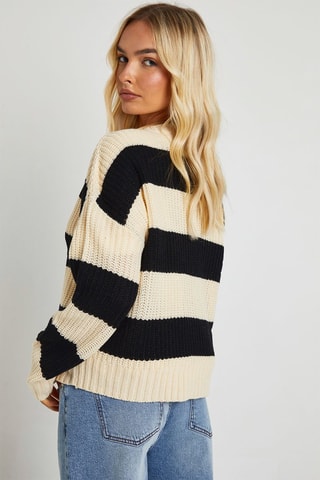 Cardigan - Ecrù e nero