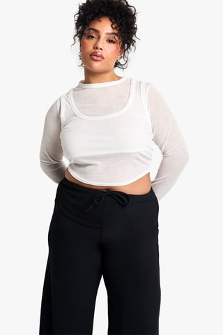 Pantaloni a vita alta - Nero