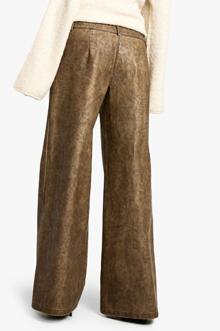 Pantaloni wide legs - Marrone