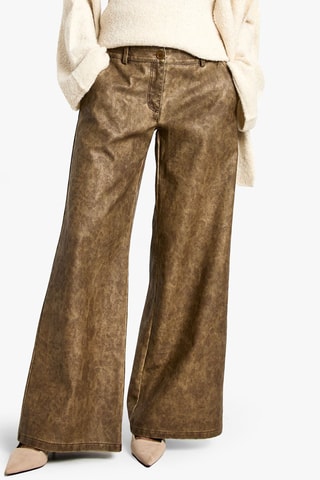 Pantaloni wide legs - Marrone