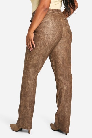 Pantaloni slim - Marrone melange