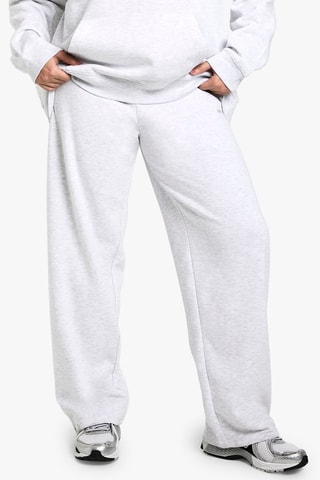 Pantaloni wide legs - Grigio chiaro melange