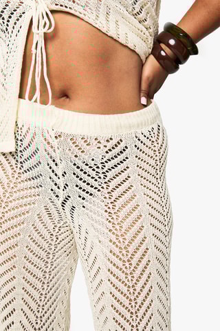 Pantaloni wide legs  - Ecrù