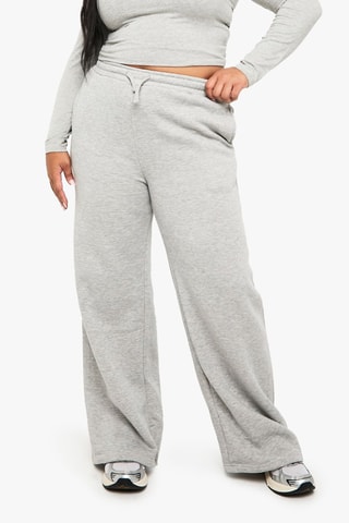 Pantaloni wide legs - Grigio melange