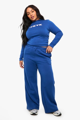 Pantaloni wide legs - Blu elettrico