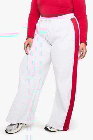 Pantaloni wide legs - Rosso e bianco