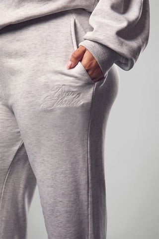 Pantaloni wide legs - Grigio chiaro melange