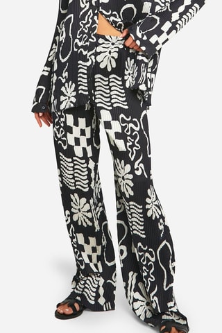 Pantaloni wide legs - Nero