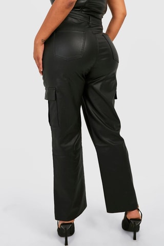 Pantaloni cargo a vita alta - Nero