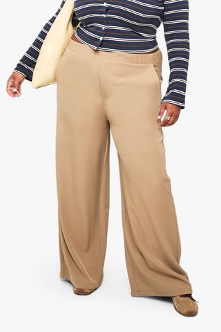 Pantalon wide legs - Marron